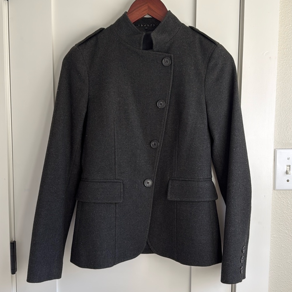 Theory sz 0 wool coat